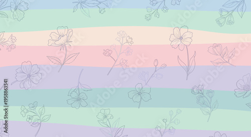 Colorful pastel horizontal striped pattern.