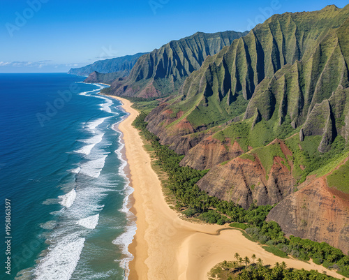 Napali Cliffs on Kauai island