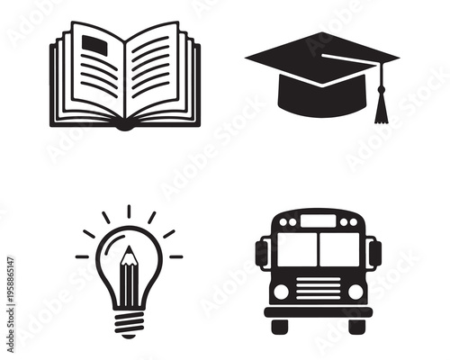 Education and learning icons