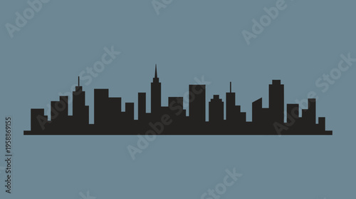A monochromatic silhouette of a sprawling urban skyline, featuring diverse architectural structures against a muted background, conveying a sense of city life and architectural diversity