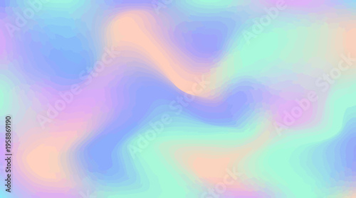 Abstract gradient background with ethereal holographic light waves, blending soft pastel colors for a modern and vibrant aesthetic