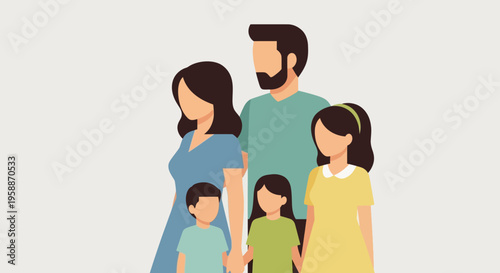 Family standing together in unity.