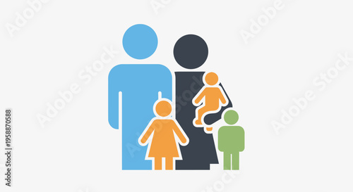 Family with parents and two children.