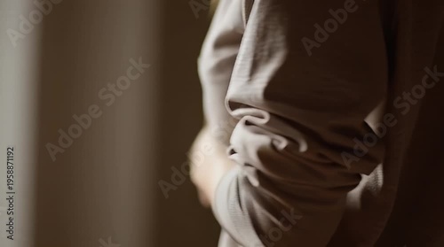 Woman Holding Her Abdomen Due to Stomach Ache or Pain