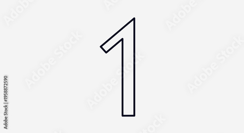 Large One Number Sign Symbol.