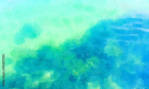 透き通ったエメラルドグリーンの水面テクスチャ背景