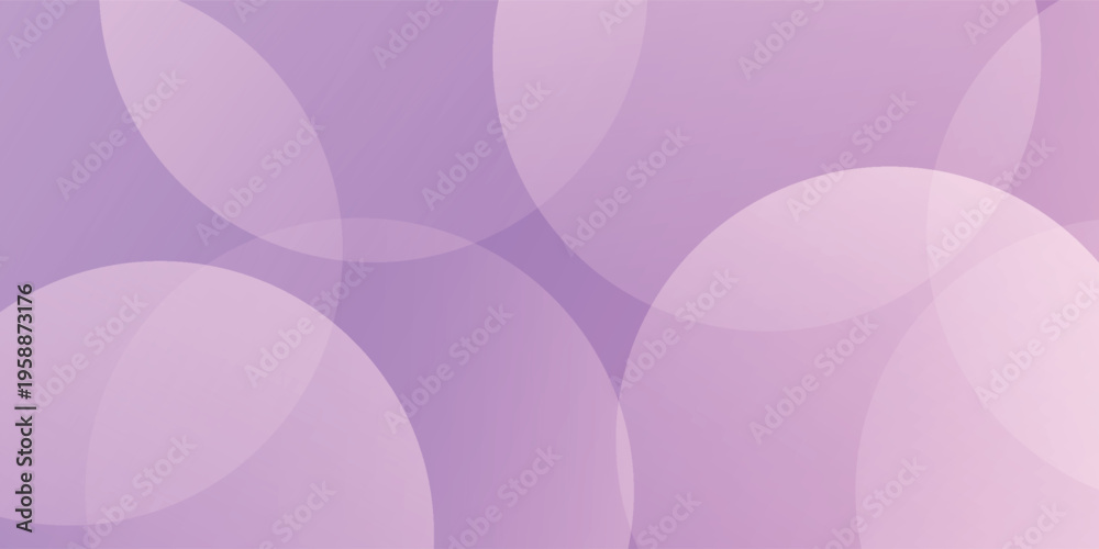Obraz premium Soft Purple Gradient Background with Abstract Transparent Circles
