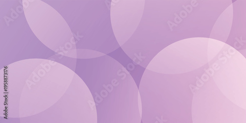 Soft Purple Gradient Background with Abstract Transparent Circles