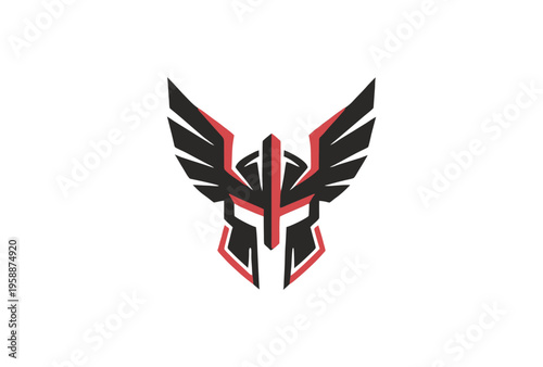 Viking warrior helmet logo concept for identity of business and brand.