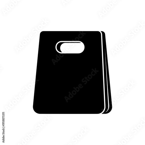 Black cutting board kitchen tool.