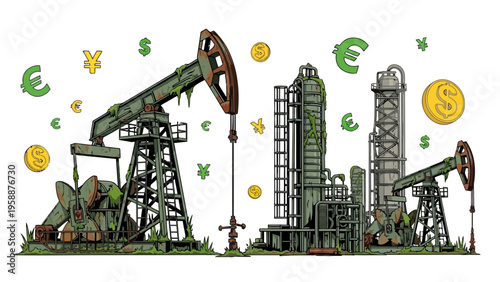 Oil Pump Jack Station.