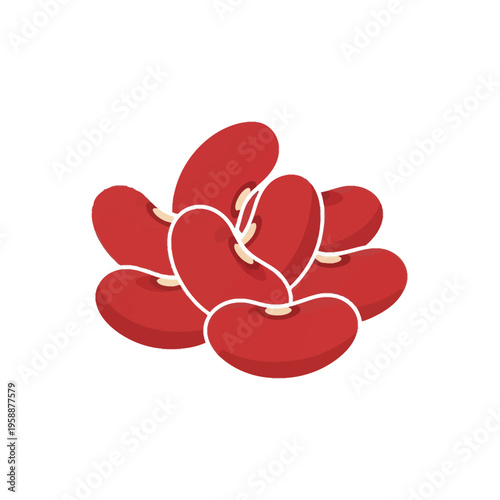 Pile of fresh red kidney beans, a healthy and nutritious legume commonly used in various cuisines