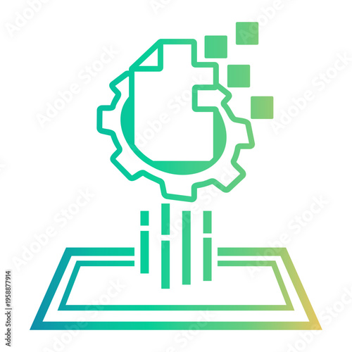 digital Line Gradient Icon