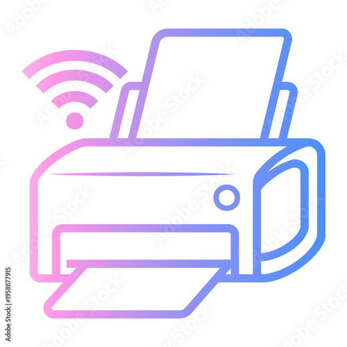 digital Line Gradient Icon