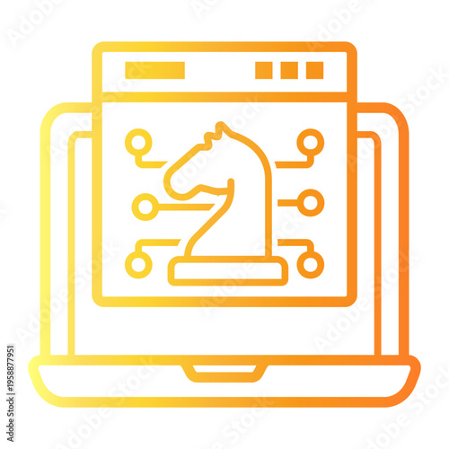 digital Line Gradient Icon
