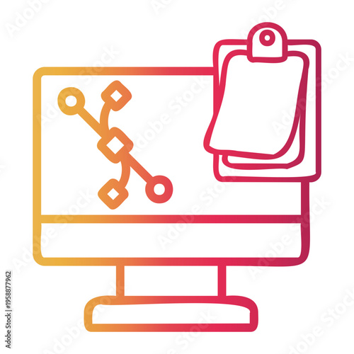 digital Line Gradient Icon