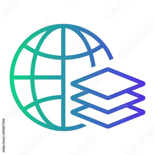 digital Line Gradient Icon