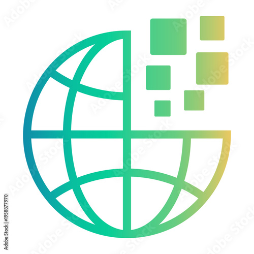 digital Line Gradient Icon