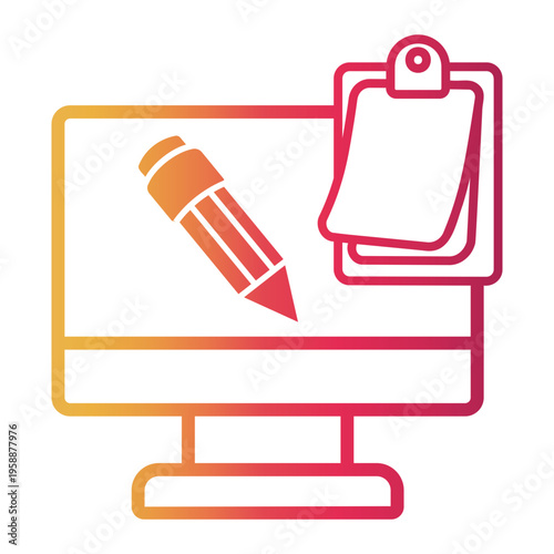 digital Line Gradient Icon