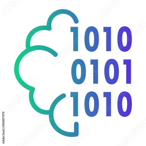 digital Line Gradient Icon