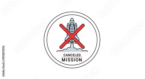 Canceled Mission Rocket Logo.