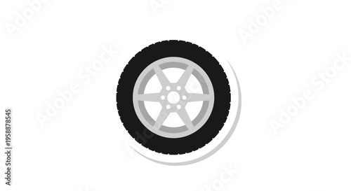 Car Tire Wheel Closeup.