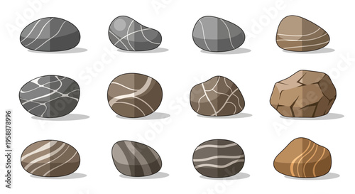 Collection of Pebbles Stones.