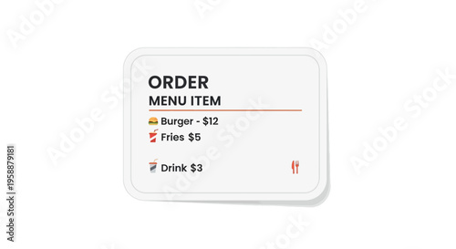 Digital Order Menu Item.