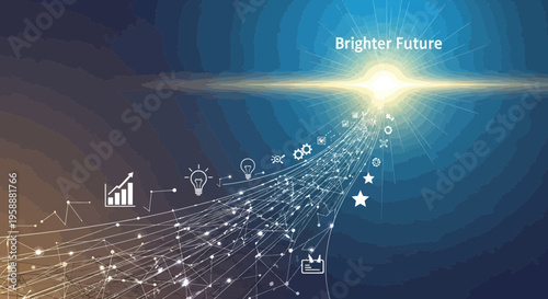Abstract Pathway To Brilliant Innovation Guiding Towards A Radiant Future Destination