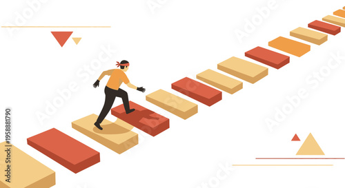 Achieving Goals Climbing Stairs Progress Success Journey Future Forward Momentum