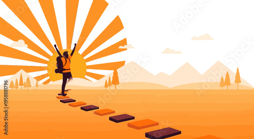 Achieving Summit Dreams Sunrise Ascent Journey Of Discovery And Success