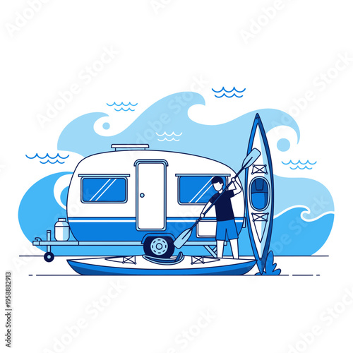 Adventure Bound Ready for Water Sports and Camping