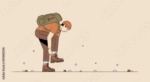 Adventure Bound Preparing For A Trekking Expedition A Solo Journey Adventure Begins