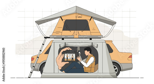 Adventure Camping Trip Experience Capturing Memories With A Roof Top Tent Setup