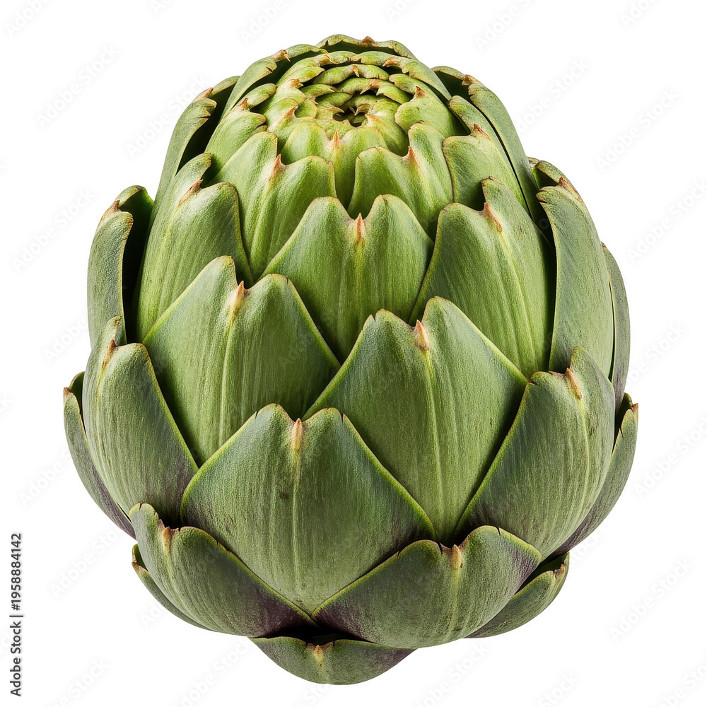 Fototapeta premium Fresh artichoke isolated on white background