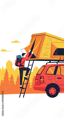Adventure Ready Rooftop Camping Setup On An Expedition Vehicle