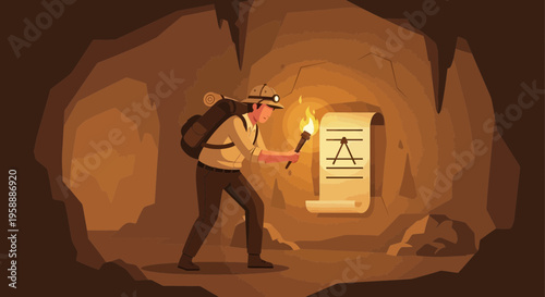 Adventurer Uncovers Ancient Scroll In Dark Cave