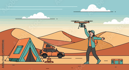 Adventurous Desert Camping Trip With Drone Exploration