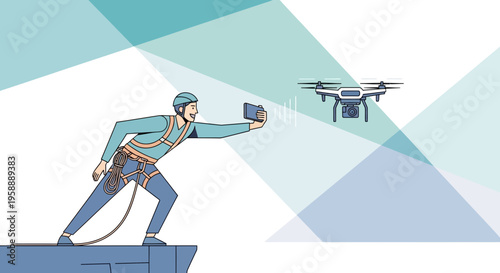 Adventurous Drone Pilot Captures Summit Views From Cliff Edge