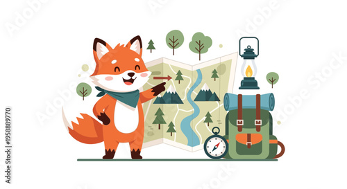 Adventurous Fox Leading The Way On A Mountainous Journey