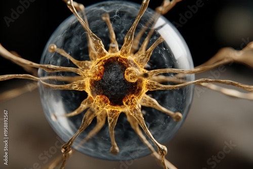 Innovative quantum physics information systems explored in a futuristic environment from a front view perspective