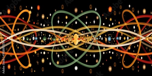 Interacting quantum particles with digital information physics in a virtual environment