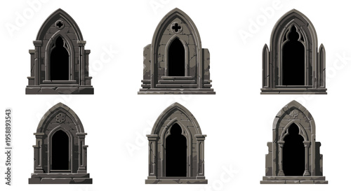 Gothic Archways Stone Window Frames and Arches Medieval Architecture