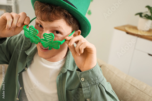 Redhead young man in leprec...