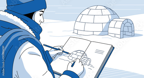 Arctic Artist Captures Igloo Life With Sketchbook In Snow