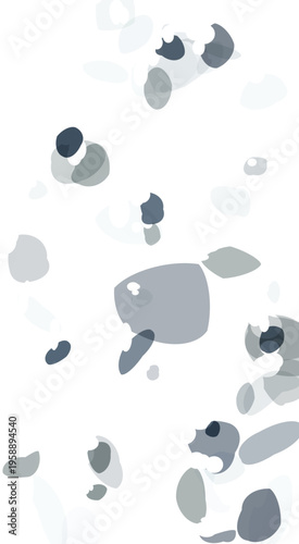 Abstract organic shapes with smooth transitions and varying opacity in shades of blue grey and white creating a dynamic and modern graphic pattern