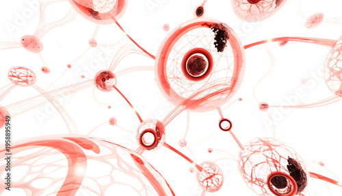 3D neural network icons with connected nodes and digital links. Modern transparent background assets ideal for AI, machine learning, and data science applications.