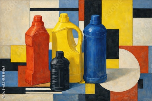 Painting, contemporary art, cleaning products, cleaning services