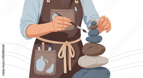 Artist Creates Serene Stone Cairn Balancing Rocks With Precision And Care