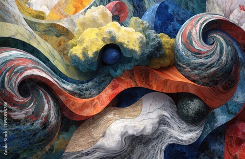 Geometric abstract collage